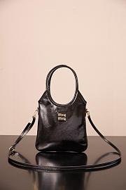 Colestore Miu Miu Ivy Patent Naplak Leather Tote Bag Black 24x20cm - 2