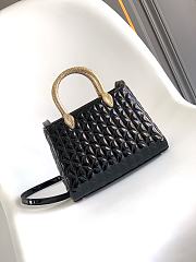 Colestore Bvlgari Serpentine Duo Top Handle in Black Patent Calf Leather 21.5x15x6cm - 1