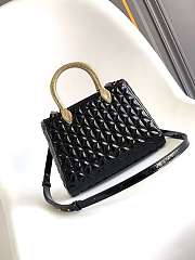 Colestore Bvlgari Serpentine Duo Top Handle in Black Patent Calf Leather 21.5x15x6cm - 6