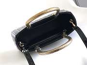 Colestore Bvlgari Serpentine Duo Top Handle in Black Patent Calf Leather 21.5x15x6cm - 5