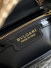 Colestore Bvlgari Serpentine Duo Top Handle in Black Patent Calf Leather 21.5x15x6cm - 3