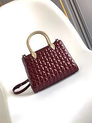 Colestore Bvlgari Serpentine Duo Top Handle in Midnight Plum Patent Calf Leather 21.5x15x6cm - 1