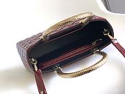 Colestore Bvlgari Serpentine Duo Top Handle in Midnight Plum Patent Calf Leather 21.5x15x6cm - 4