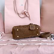 Colestore Miu Miu Arcadie Matelassé Suede Bag Brown 22x10.5x7.5cm - 2