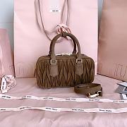 Colestore Miu Miu Arcadie Matelassé Suede Bag Brown 22x10.5x7.5cm - 3