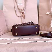 Colestore Miu Miu Regular Arcadie Matelassé Nappa Leather Bag Burgundy 22x10.5x7.5cm - 4