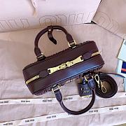 Colestore Miu Miu Regular Arcadie Matelassé Nappa Leather Bag Burgundy 22x10.5x7.5cm - 2