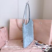 Colestore Miu Miu Powder Blue Ivy Suede Bag 35x40cm - 6