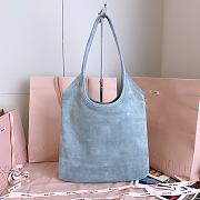 Colestore Miu Miu Powder Blue Ivy Suede Bag 35x40cm - 5