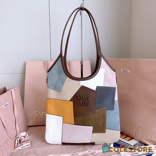 Colestore Miu Miu Oak Ivy Patchwork Leather Bag Oak 35x40cm - 1
