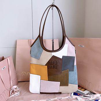 Colestore Miu Miu Oak Ivy Patchwork Leather Bag Oak 35x40cm