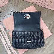 Colestore Miu Miu Crystal Leather Mini Bag Black 16x9x3.5 cm - 2