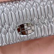 Colestore Miu Miu Crystal Leather Mini Bag Silver 16x9x3.5 cm - 4