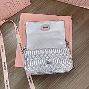 Colestore Miu Miu Crystal Leather Mini Bag Silver 16x9x3.5 cm - 3