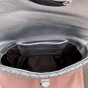 Colestore Miu Miu Crystal Leather Mini Bag Silver 16x9x3.5 cm - 2