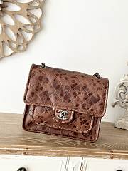 Colestore Chanel Vintage-Style Quilted Shoulder Bag Brown Leather 26x11x23cm - 1