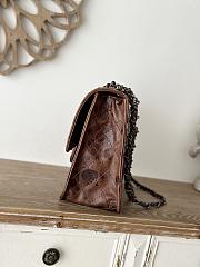 Colestore Chanel Vintage-Style Quilted Shoulder Bag Brown Leather 26x11x23cm - 6