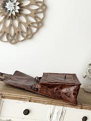 Colestore Chanel Vintage-Style Quilted Shoulder Bag Brown Leather 26x11x23cm - 5