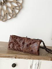 Colestore Chanel Vintage-Style Quilted Shoulder Bag Brown Leather 26x11x23cm - 4