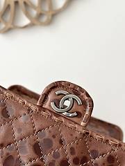 Colestore Chanel Vintage-Style Quilted Shoulder Bag Brown Leather 26x11x23cm - 3