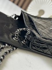 Colestore Chanel Vintage-Style Quilted Shoulder Bag Black Leather 26x11x23cm - 6