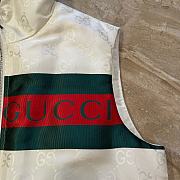 Colestore Gucci GG Hooded Down Vest Jacket White - 4