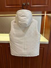 Colestore Gucci GG Hooded Down Vest Jacket White - 3