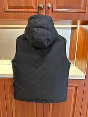 Colestore Gucci GG Hooded Down Vest Jacket Black - 2