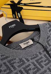 Colestore Fendi Sweater Grey FF Jacquard Sweater - 6