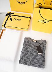 Colestore Fendi Sweater Grey FF Jacquard Sweater - 2