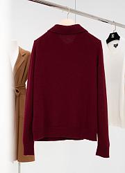 Colestore Miu Miu Cashmere Polo Sweater Amaranth Red/Maize Yellow - 5