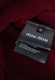 Colestore Miu Miu Cashmere Polo Sweater Amaranth Red/Maize Yellow - 2