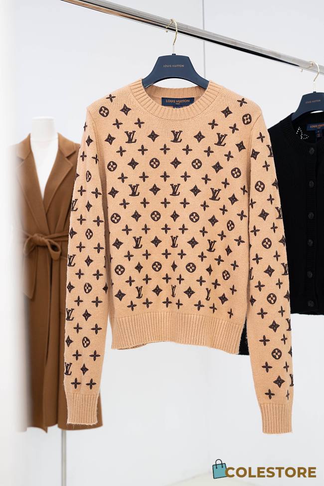 Colestore Louis Vuitton Monogram Cashmere Jumper Khaki - 1