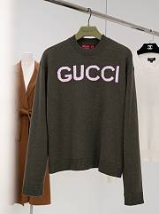 Colestore Gucci Wool Top with Gucci Intarsia Variation Green - 1
