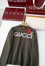 Colestore Gucci Wool Top with Gucci Intarsia Variation Green - 5