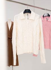 Colestore Celine Sweater In Aran Mohair and Wool Off White - 1