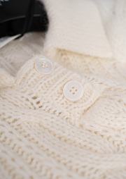 Colestore Celine Sweater In Aran Mohair and Wool Off White - 4