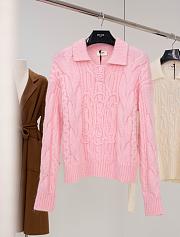 Colestore Celine Sweater In Aran Mohair and Wool Baby Pink - 1