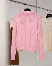 Colestore Celine Sweater In Aran Mohair and Wool Baby Pink - 4