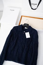 Colestore Celine Sweater In Aran Mohair and Wool Navy - 5