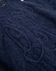 Colestore Celine Sweater In Aran Mohair and Wool Navy - 4