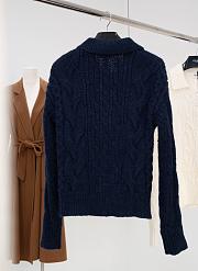 Colestore Celine Sweater In Aran Mohair and Wool Navy - 3