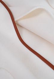 Colestore Hermes Cream White Leather Cashmere Coat - 6