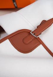 Colestore Hermes Cream White Leather Cashmere Coat - 2