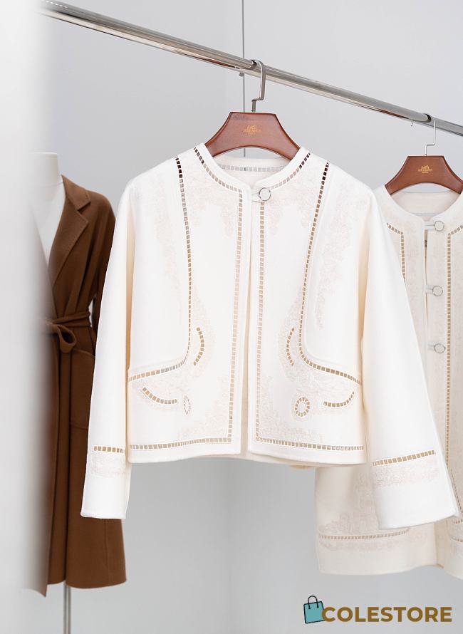 Colestore Hermes Cashmere Jacket White - 1