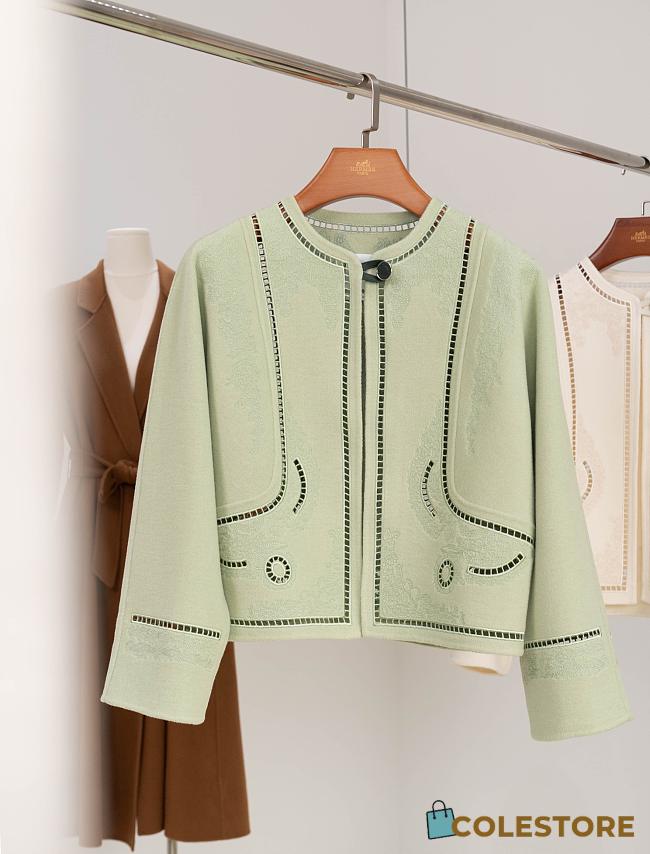 Colestore Hermes Cashmere Jacket Avocado Green - 1
