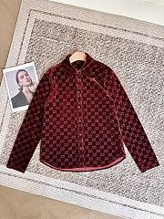 Colestore Gucci GG Satin Shirt with Tie Waist in Rosso Ancora Red - 1