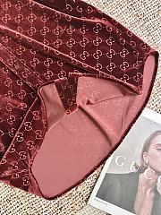 Colestore Gucci GG Satin Shirt with Tie Waist in Rosso Ancora Red - 2