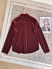 Colestore Gucci GG Satin Shirt with Tie Waist in Rosso Ancora Red - 6
