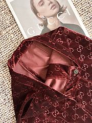 Colestore Gucci GG Satin Pants in Rosso Ancora Red - 3